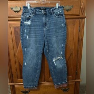 Judy Blue Distressed Cuffed Jeans